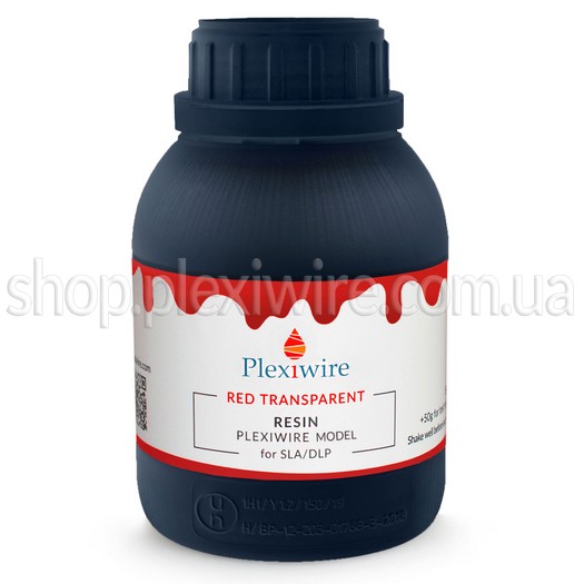 Фотополімерна смола Plexiwire resin model 0.5кг red transparent