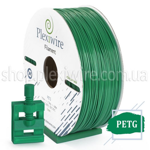 PETG пластик для 3D принтера зелений 400м / 1,2кг / 1,75мм