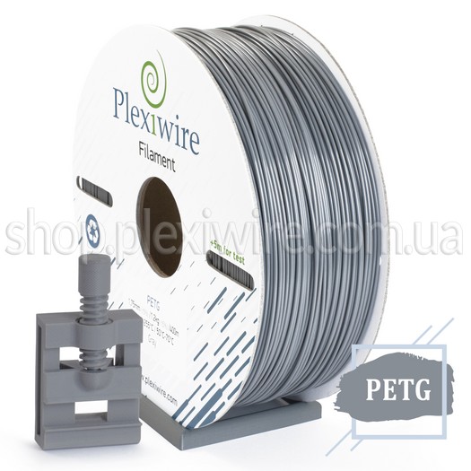 PETG пластик для 3D принтера сірий 400м / 1,2кг / 1,75мм