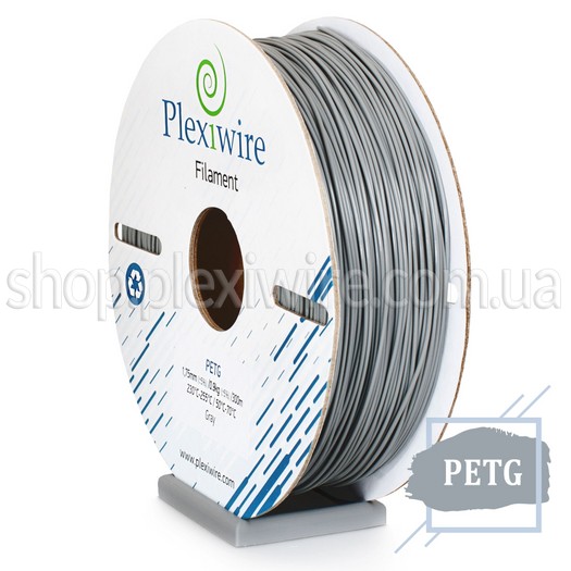 PETG пластик для 3D принтера серый 300м / 0,9кг / 1,75мм