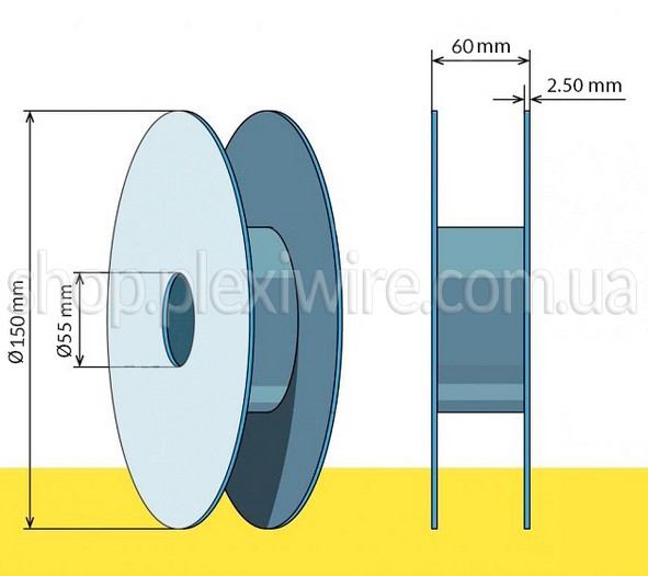 PETG пластик для 3D принтера синий 100м / 0,3кг / 1,75мм