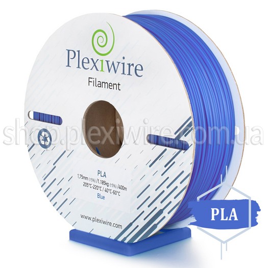 PLA пластик для 3D принтера синий 400м / 1.185кг / 1.75мм