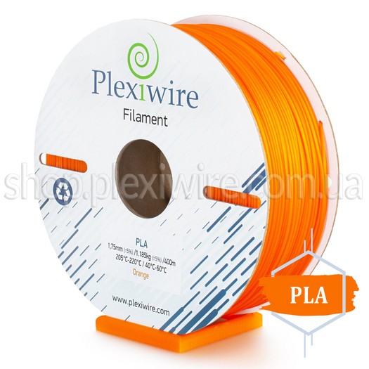 PLA пластик для 3D принтера оранжевый 400м / 1.185кг / 1.75мм