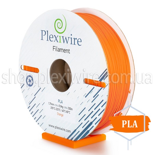 PLA пластик для 3D принтера оранжевый 300м / 0.9кг / 1.75мм