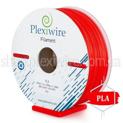 PLA пластик для 3D принтера червоний 400м / 1.185кг / 1.75мм
