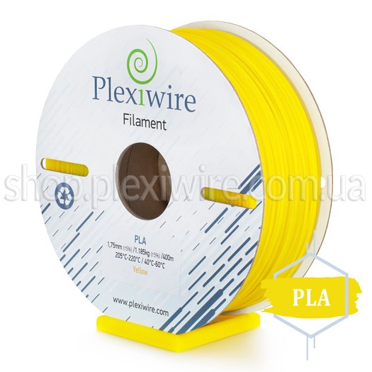 PLA пластик для 3D принтера жовтий 400м / 1.185кг / 1.75мм