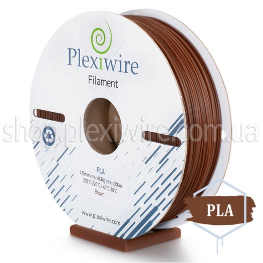PLA пластик для 3D принтера коричневый 300м / 0.9кг / 1.75мм
