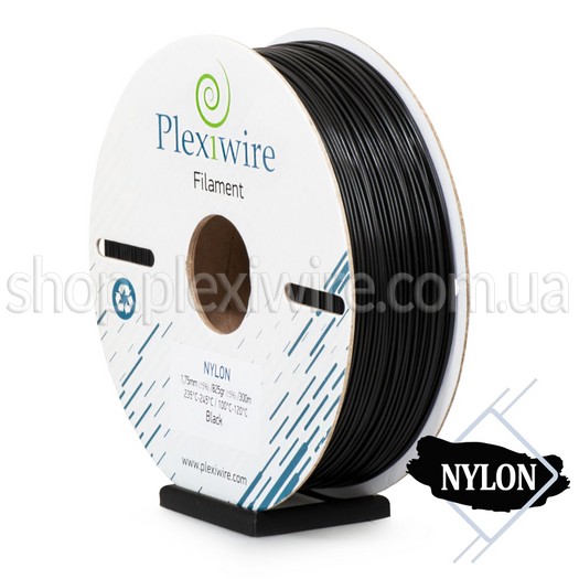 NYLON filament Plexiwire for 3D printer black 300m / 0.825кg / 1.75mm
