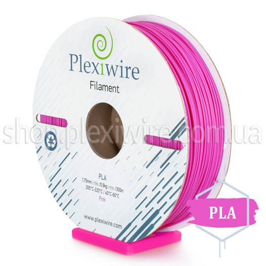 PLA пластик для 3D принтера рожевий 300м / 0.9кг / 1.75мм