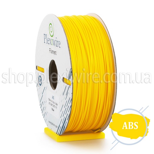 ABS пластик для 3D принтера жовтий 400м / 1кг / 1.75мм