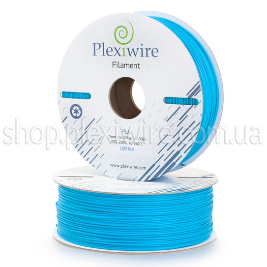 PLA пластик для 3D принтера голубой 300м / 0.9кг / 1.75мм