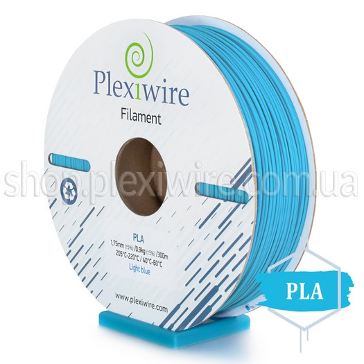 PLA пластик для 3D принтера блакитний 300м / 0.9кг / 1.75мм