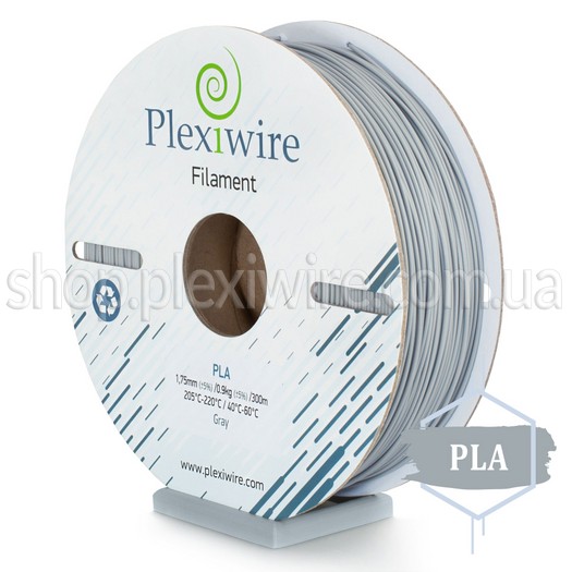 PLA пластик для 3D принтера серый 300м / 0.9кг / 1.75мм