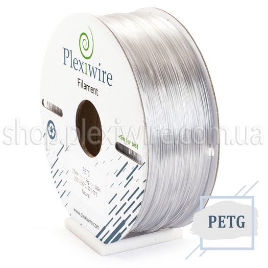 PETG пластик для 3D принтера натуральный 400м / 1,2кг / 1,75мм