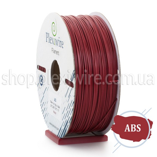 ABS пластик для 3D принтера бордовый 400м / 1кг / 1.75мм