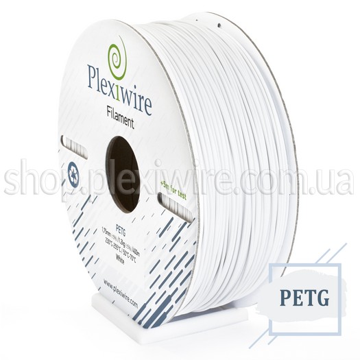PETG пластик для 3D принтера білий 400м / 1,2кг / 1,75мм
