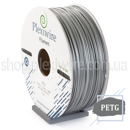 PETG пластик для 3D принтера срібло 1,75мм (400м / 1,2кг)