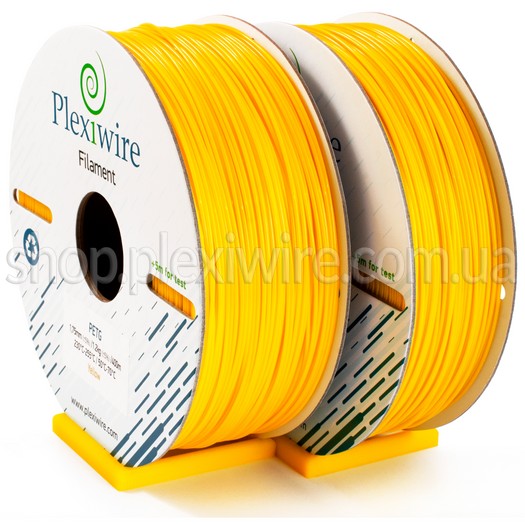 PETG пластик для 3D принтера желтый 400м / 1,2кг / 1,75мм