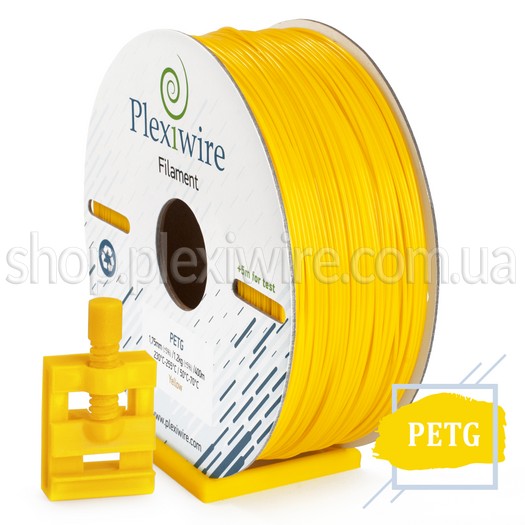 PETG пластик для 3D принтера желтый 400м / 1,2кг / 1,75мм