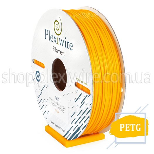 PETG пластик для 3D принтера желтый 300м / 0,9кг / 1,75мм